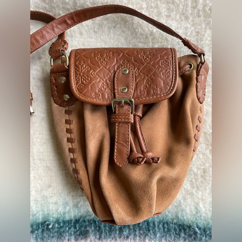 Topshop Brown Bohemian Leather Handbag